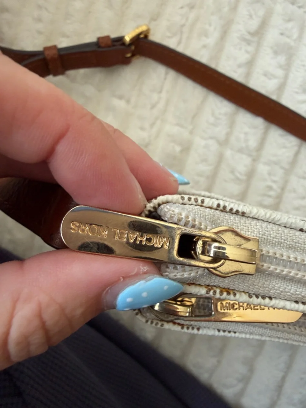 Michael Kors Fulton Crossbody with Brown Strap and Gold MK Medallion - Picture 3 of 8